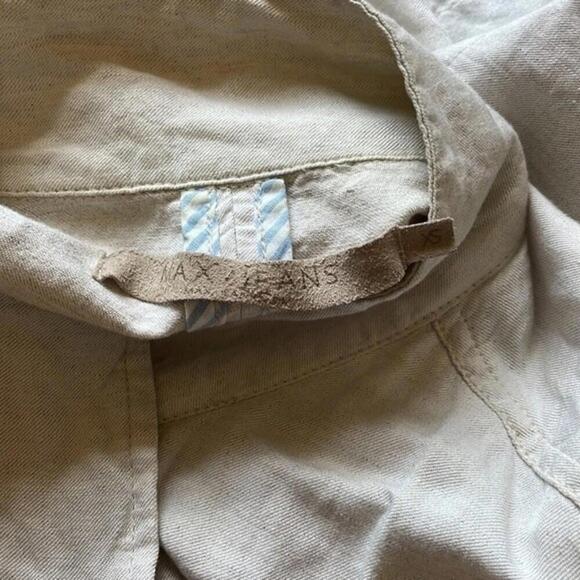 Max‎ Jeans Linen Utility Drawstring Jacket Womens XS - Picture 7 of 7